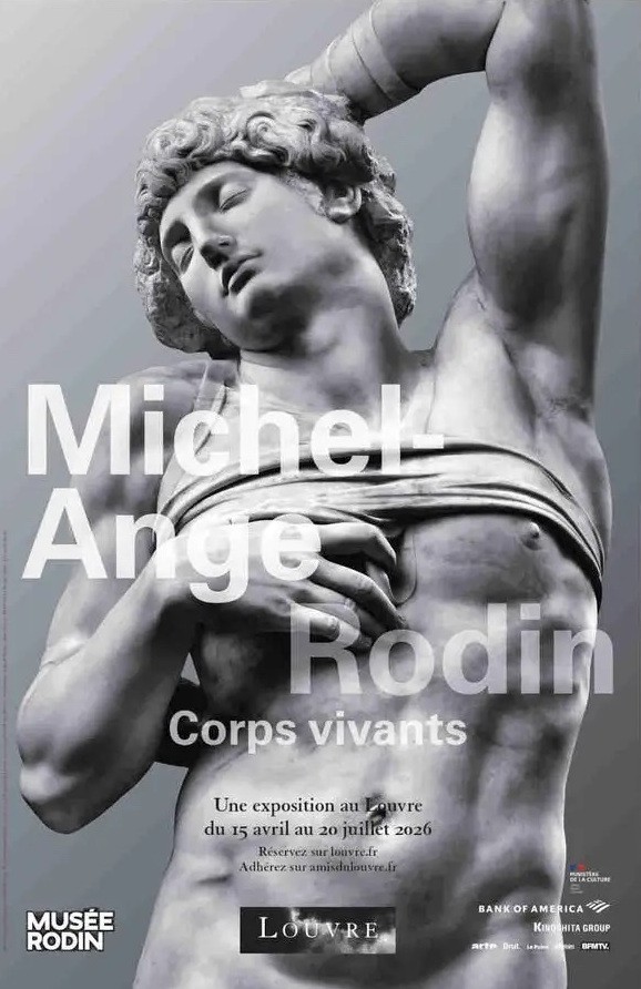 Exposition Collections privées affiche expo Michel Ange - Rodin