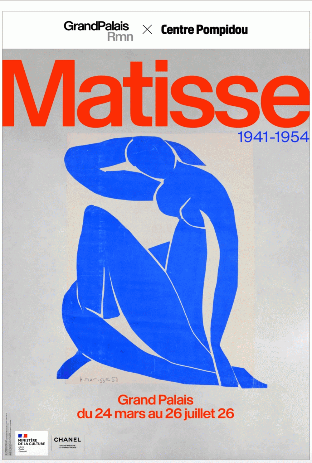 affiche expo MATISSE -1941-1954-