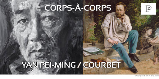 affiche expo YAN PEI MING/COURBET / corps à corps