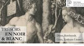 affiche expo Trésors en noirs et blancs